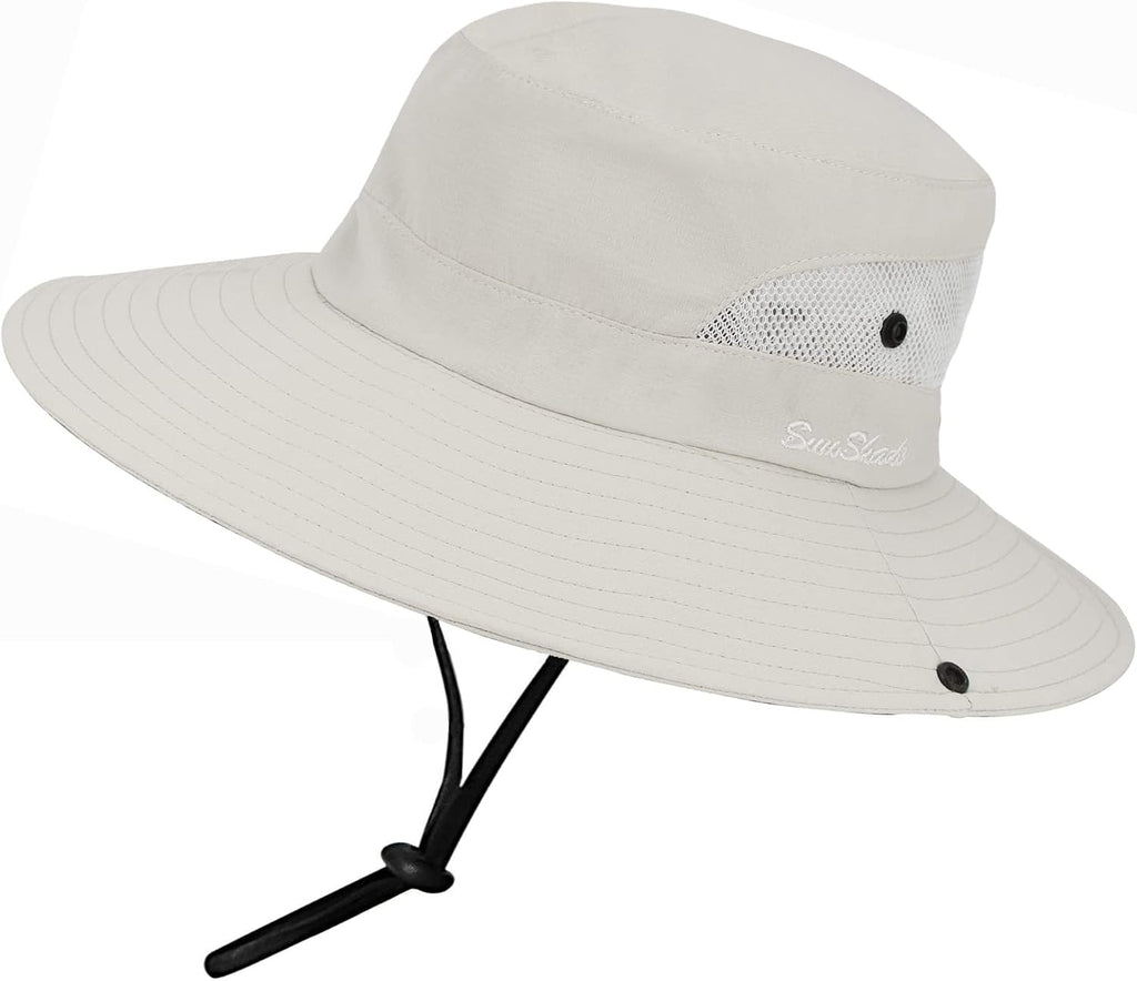 Pogah Women's Summer Sun Hat Foldable UV Protection Ponytail Hole