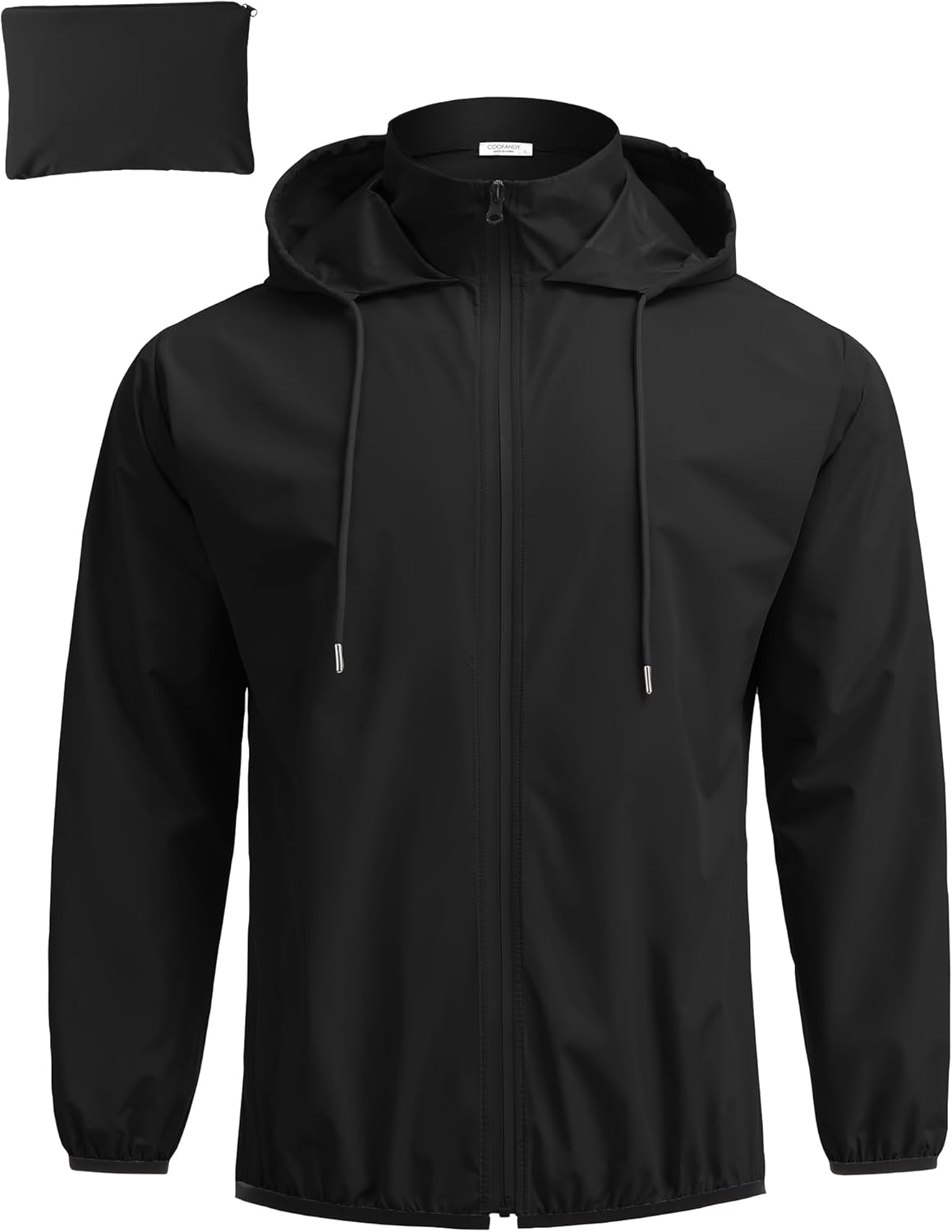 COOFANDY Men's Lightweight Hooded Rain Jacket Packable Waterproof Windbreaker