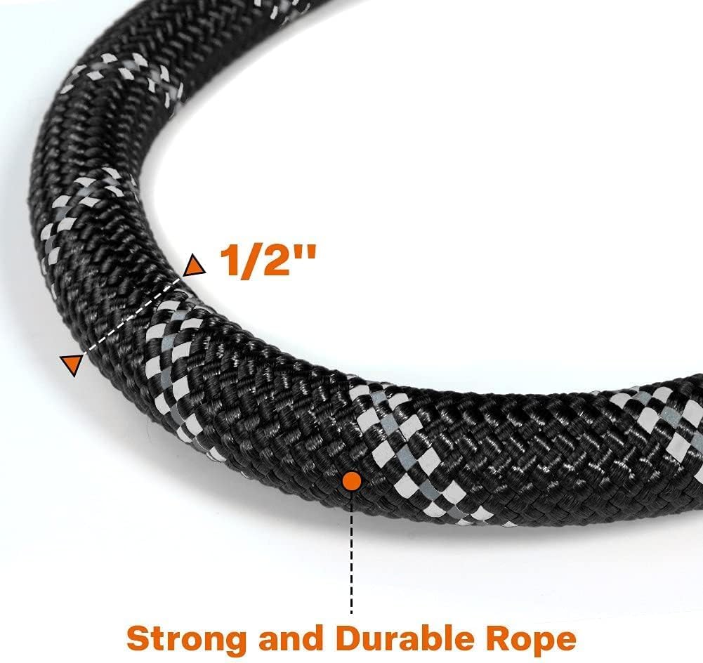 Taglory Rope Dog Leash, Reflective Climbing Rope with Padded Handle