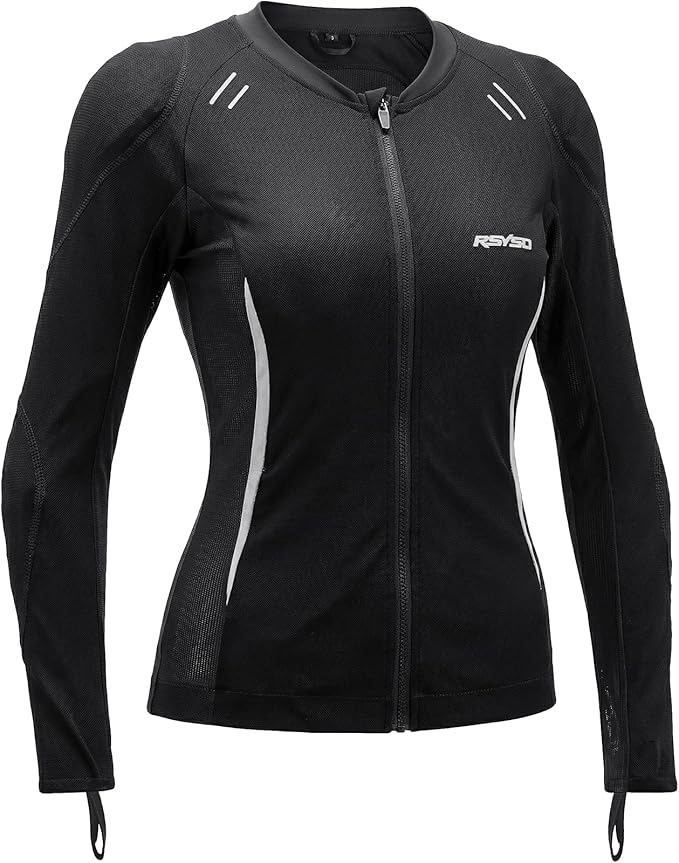 RSYSO Women's Mesh Motorcycle Jacket CE-Certified Protective Armor