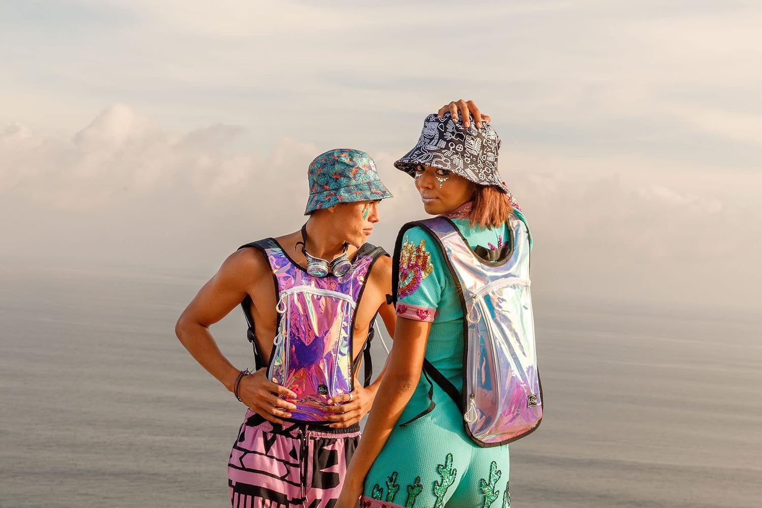 Vibe Festival Gear Bucket Hat Unisex Lightweight Festival Fishing Cap