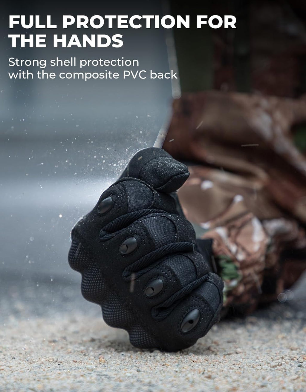 KEMIMOTO Tactical Motorcycle Gloves with Hard Shell Palm Padding