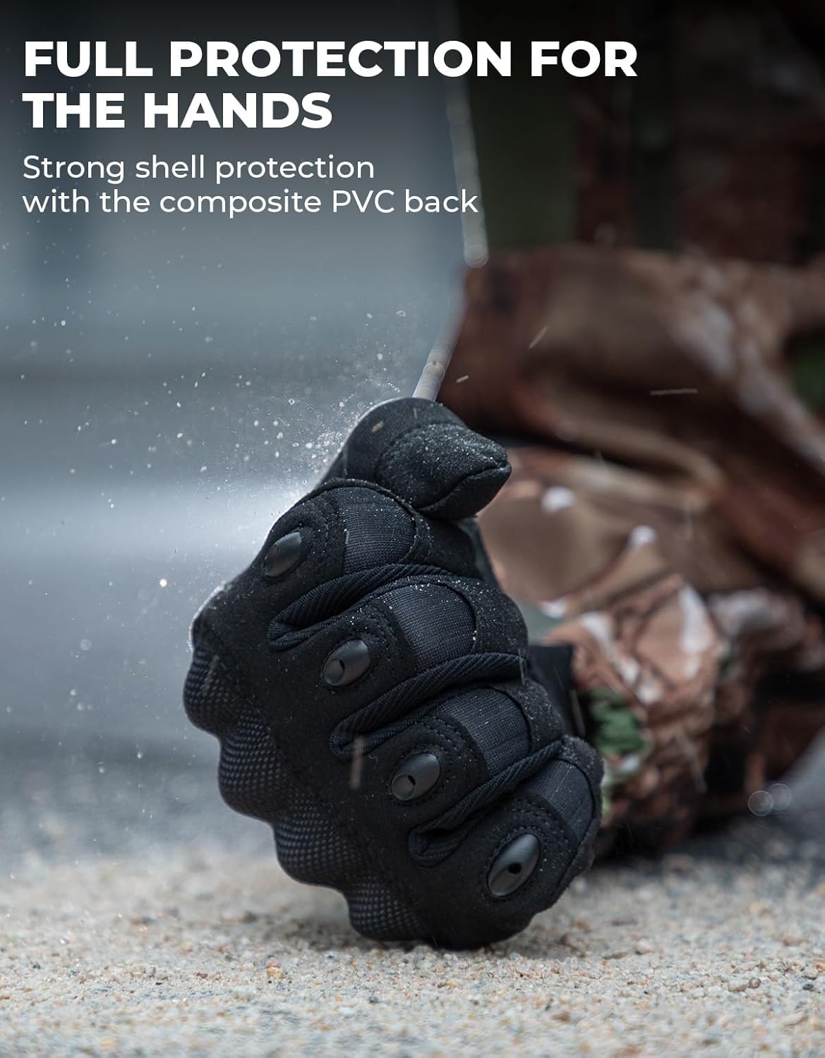 KEMIMOTO Tactical Motorcycle Gloves with Hard Shell Palm Padding