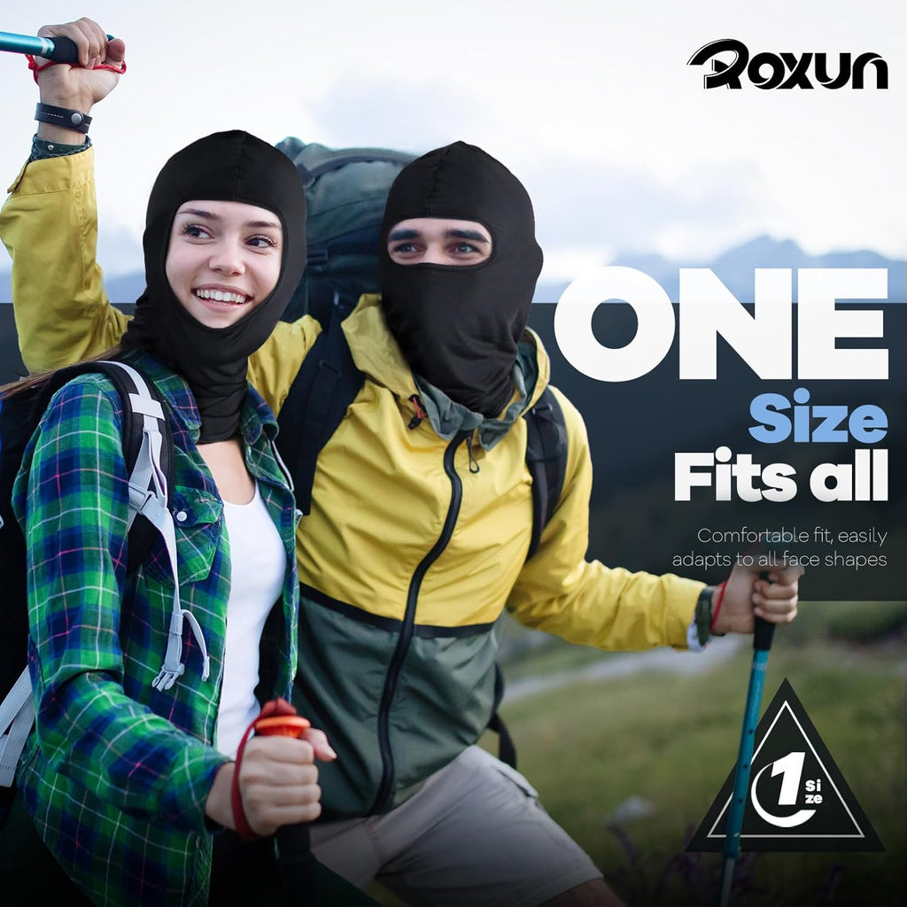 ROXUN 5 Pack Balaclava Ski Mask Neck Gaiter Breathable Unisex