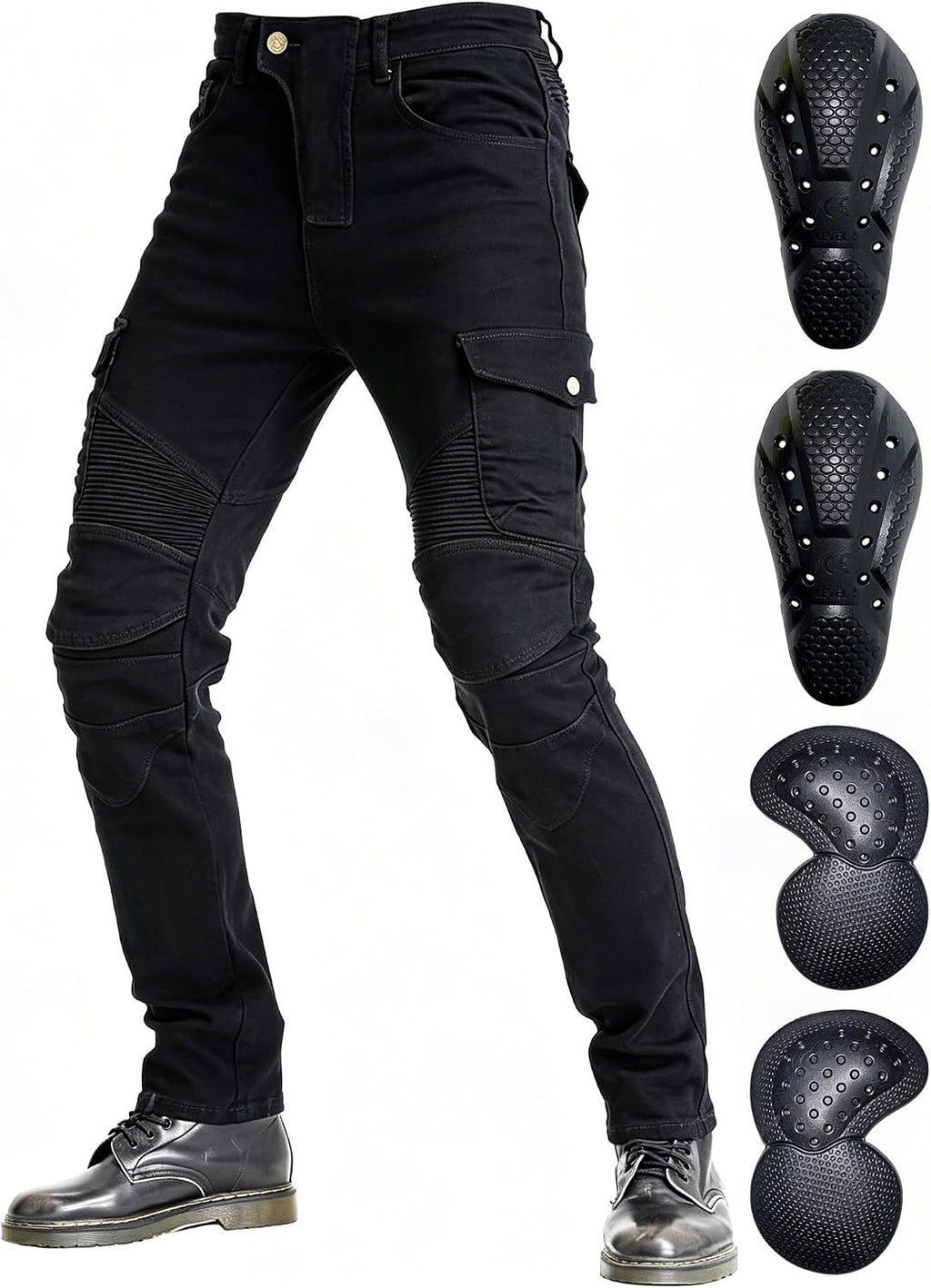 VNFOX Motorcycle Riding Jeans with CE Level 2 Armor Pads