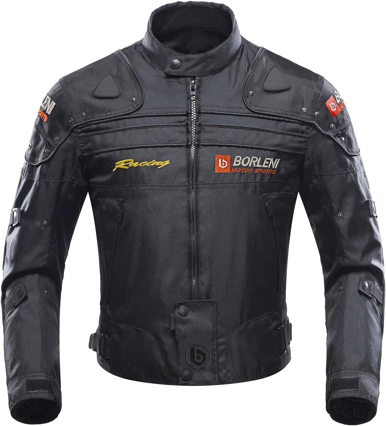 BORLENI All-Season Motorcycle Riding Jacket with Removable Thermal Liner