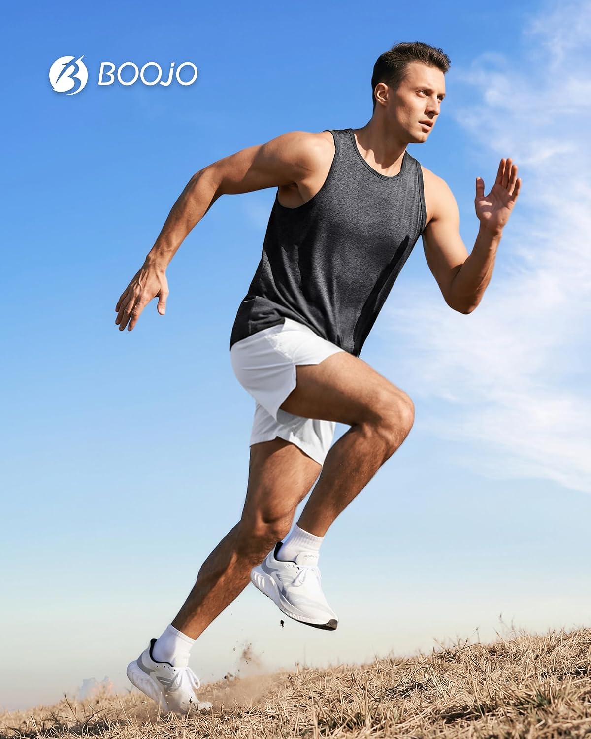 BOOJO 3 Pack Men's Athletic Tank Tops Quick Dry