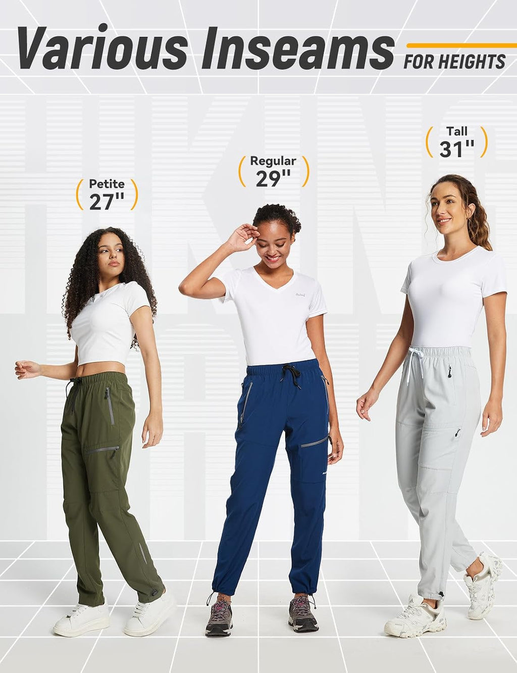 BALEAF Women's Hiking Pants Quick Dry Lightweight Cargo Trousers