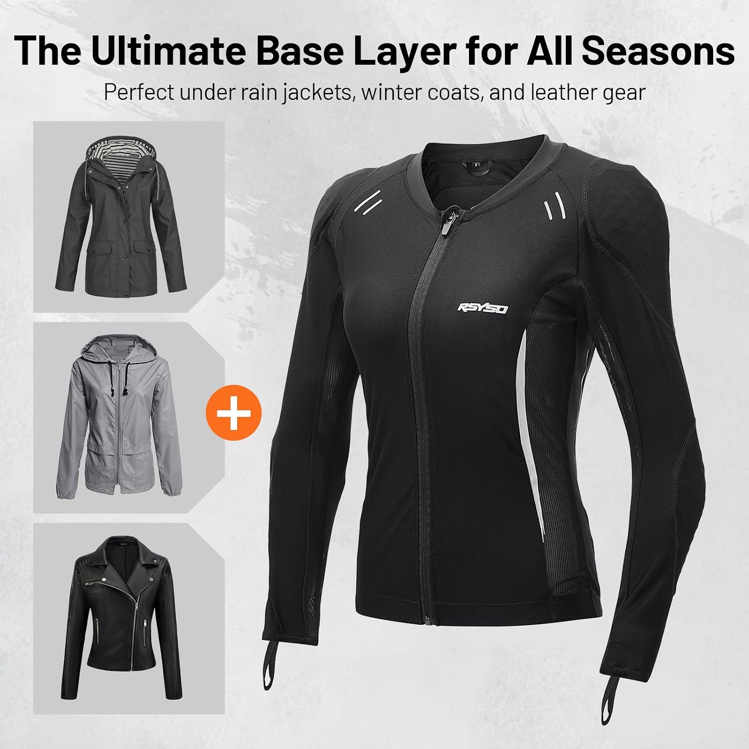 RSYSO Women's Mesh Motorcycle Jacket CE-Certified Protective Armor