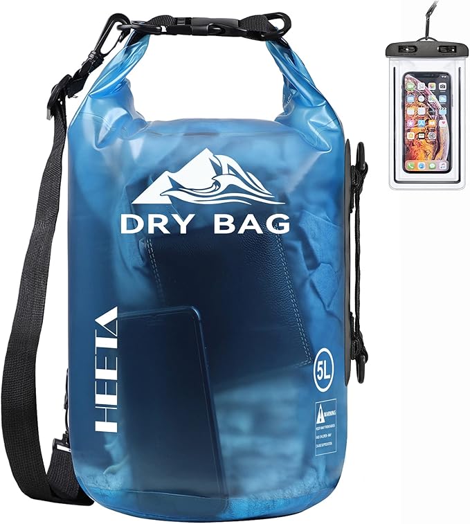 HEETA Waterproof Roll Top Dry Bag 5L-40L for Outdoor Sports