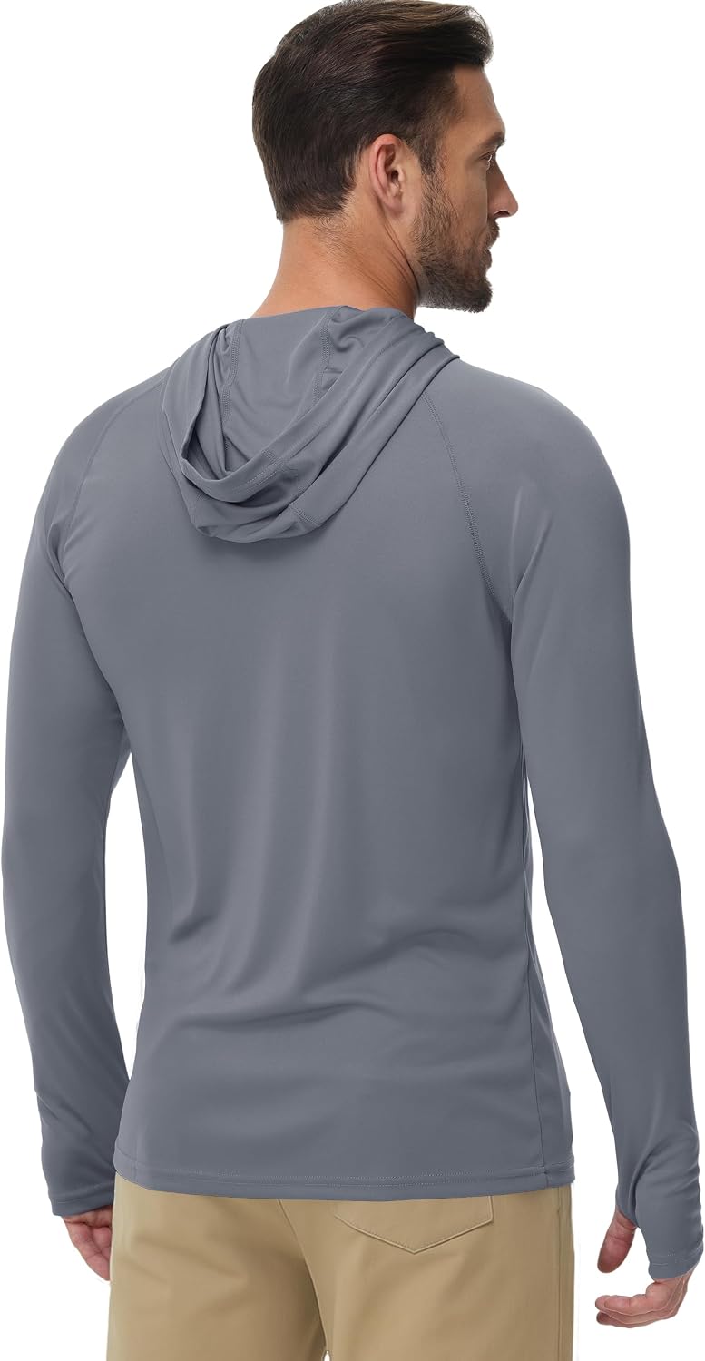Boladeci Men's UPF 50+ Sun Protection Long Sleeve Hoodie Shirt
