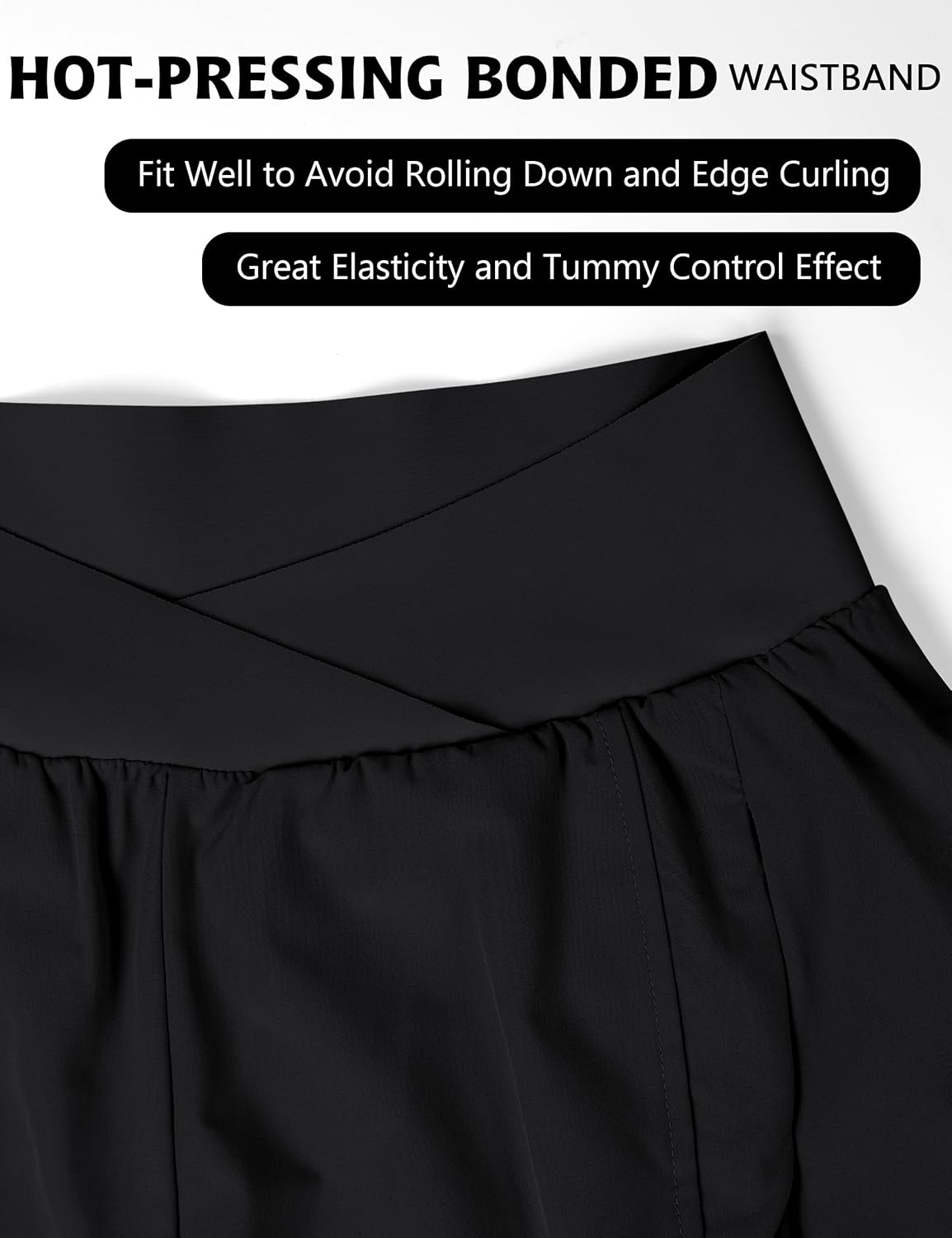 Blooming Jelly Women's Athletic Running Shorts High-Waisted Zipper Pockets