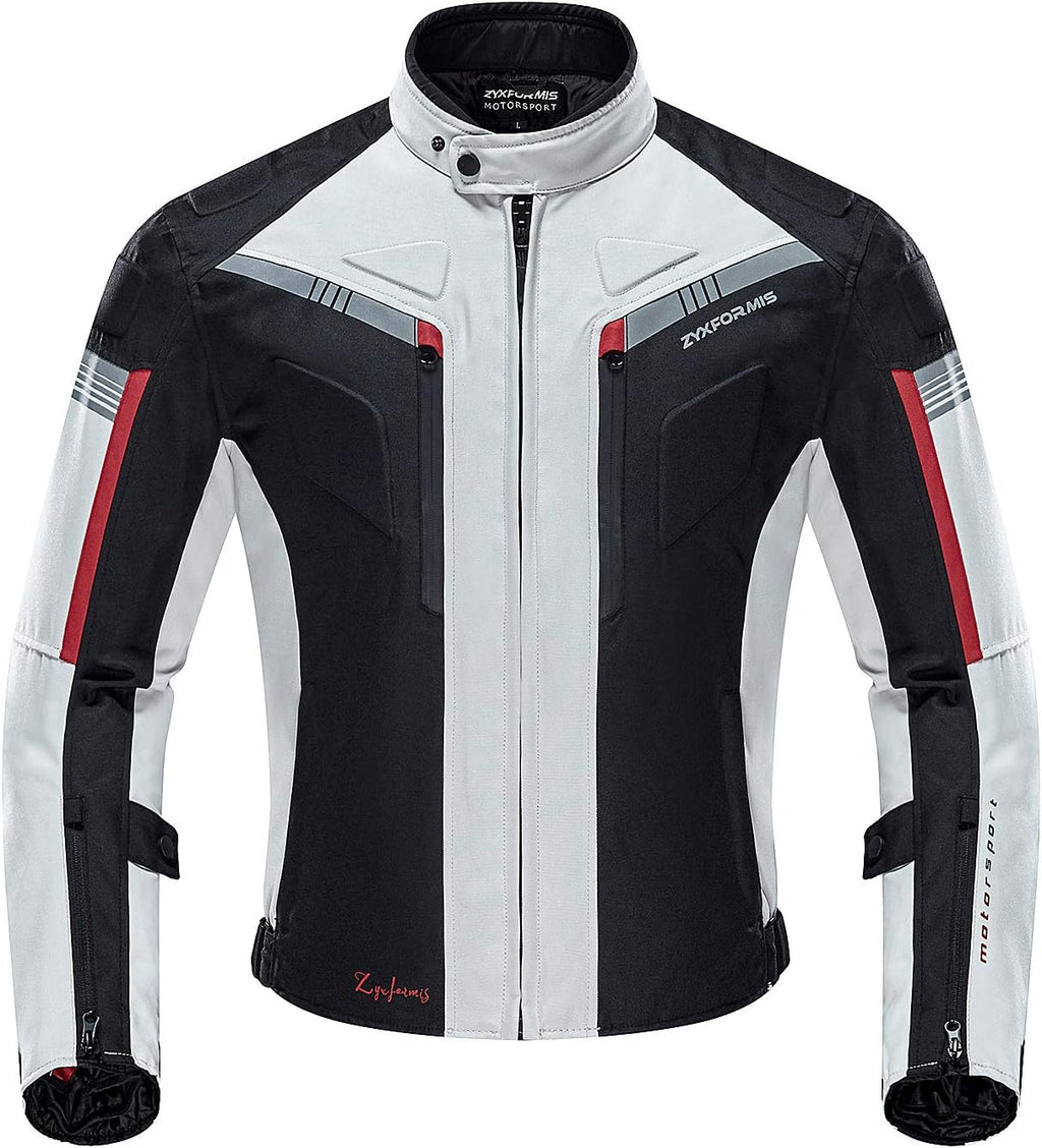Zyxformis Men's Waterproof Armored Motorcycle Jacket All-Season Gear