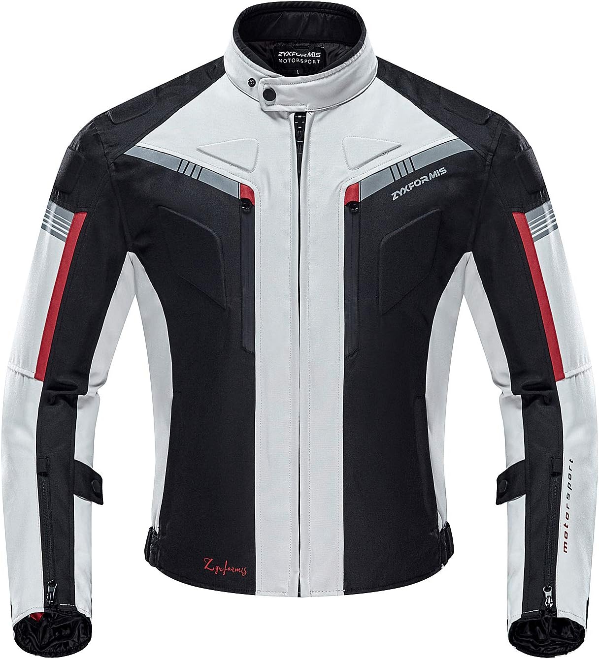 Zyxformis Men's Waterproof Armored Motorcycle Jacket All-Season Gear