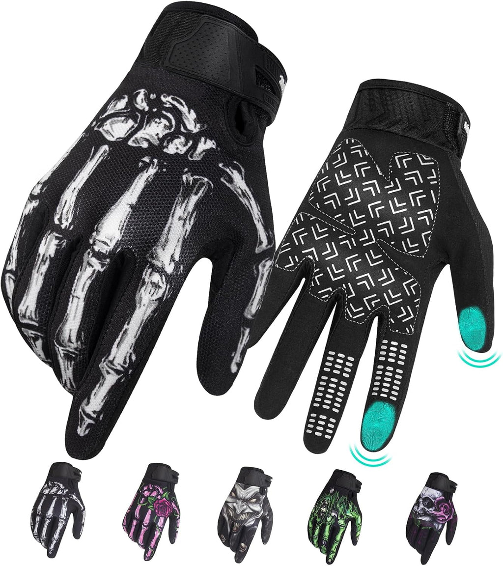 RIGWARL Motorcycle Riding Gloves Touchscreen Lightweight Skeleton Design