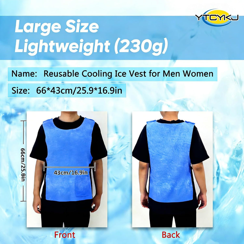 YTCYKJ Adjustable Evaporative Cooling Vest Unisex Hot Weather Gear