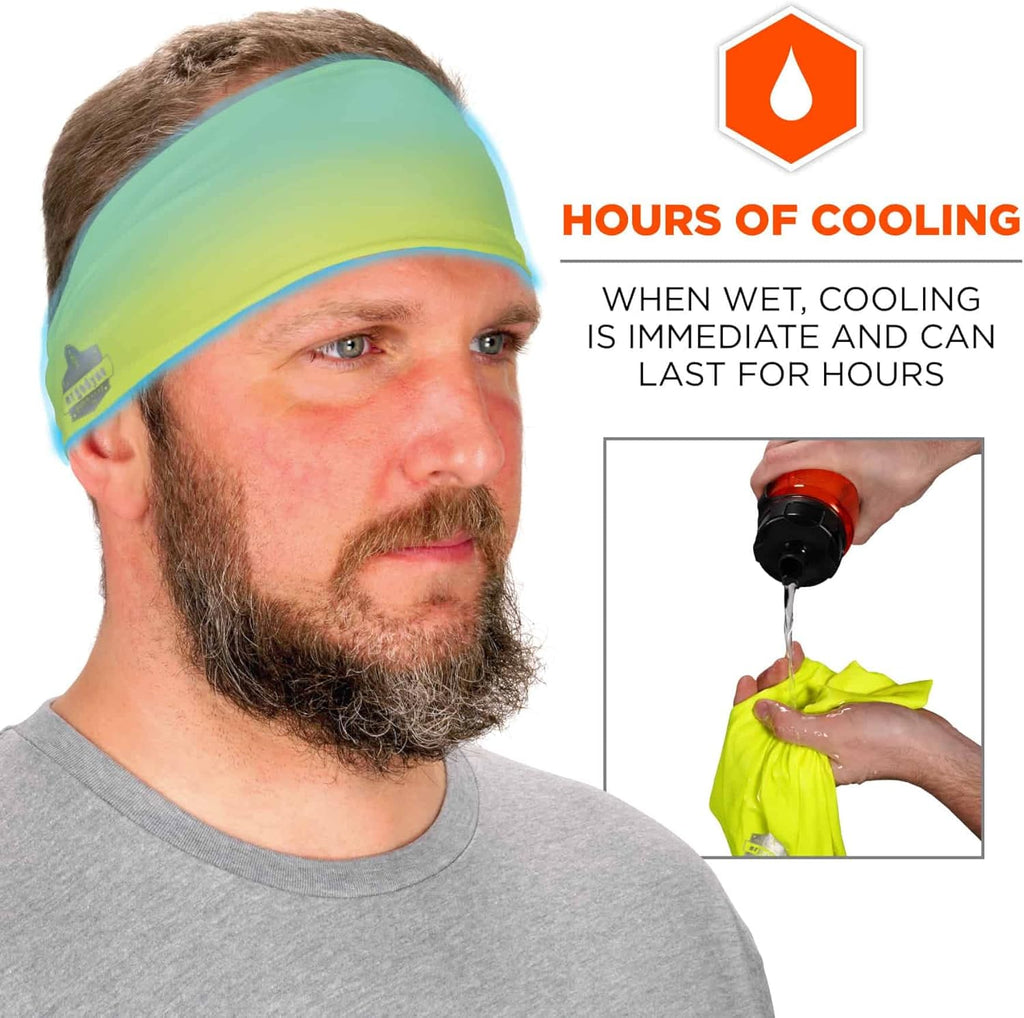Ergodyne Chill-Its 6634 Cooling Headband Moisture-Wicking Performance Knit
