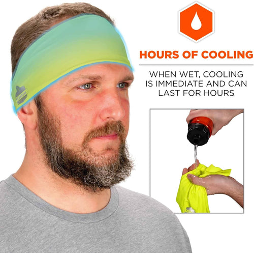 Ergodyne Chill-Its 6634 Cooling Headband Moisture-Wicking Performance Knit