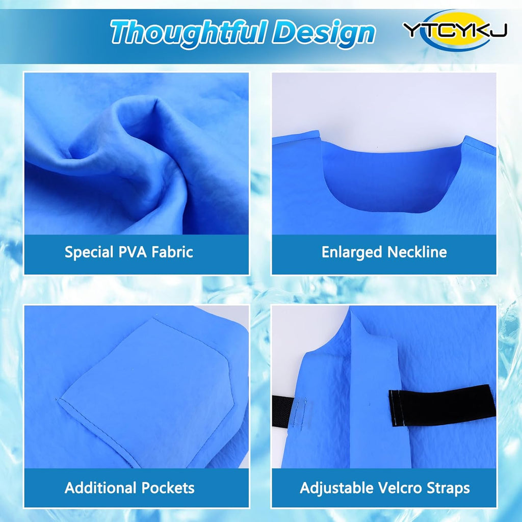 YTCYKJ Adjustable Evaporative Cooling Vest Unisex Hot Weather Gear