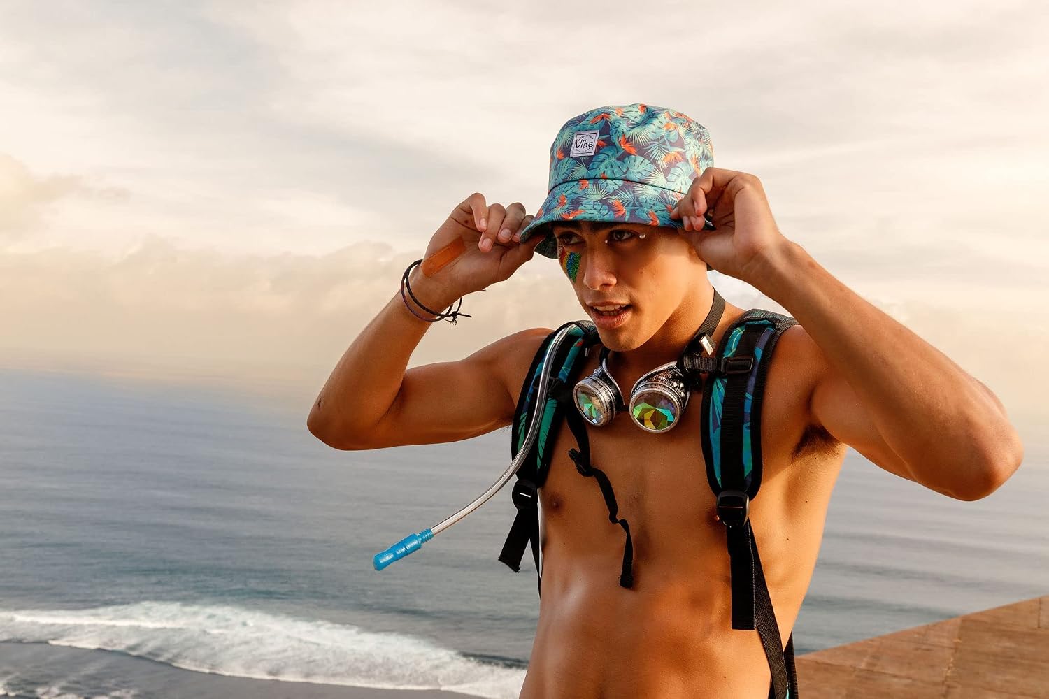 Vibe Festival Gear Bucket Hat Unisex Lightweight Festival Fishing Cap