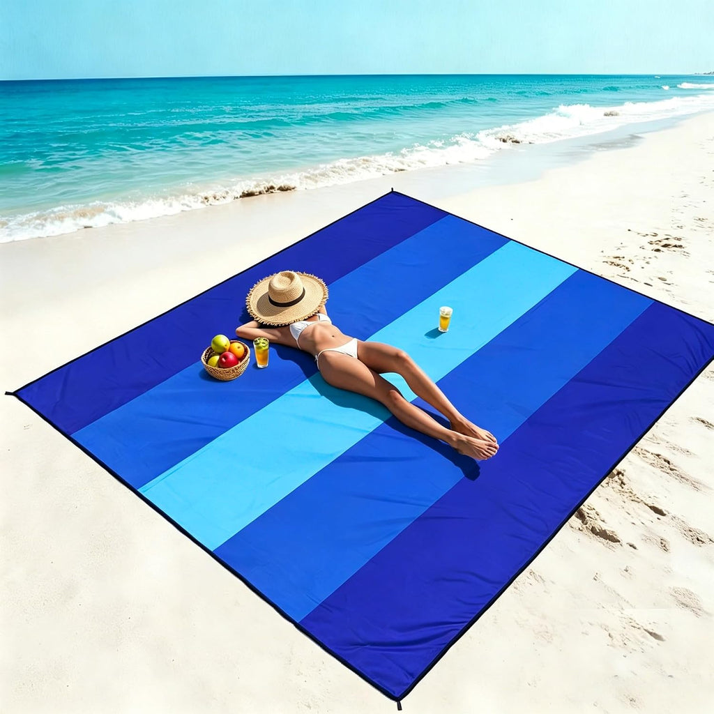 WIWIGO Waterproof Sandproof Beach Blanket Lightweight Nylon Picnic Mat