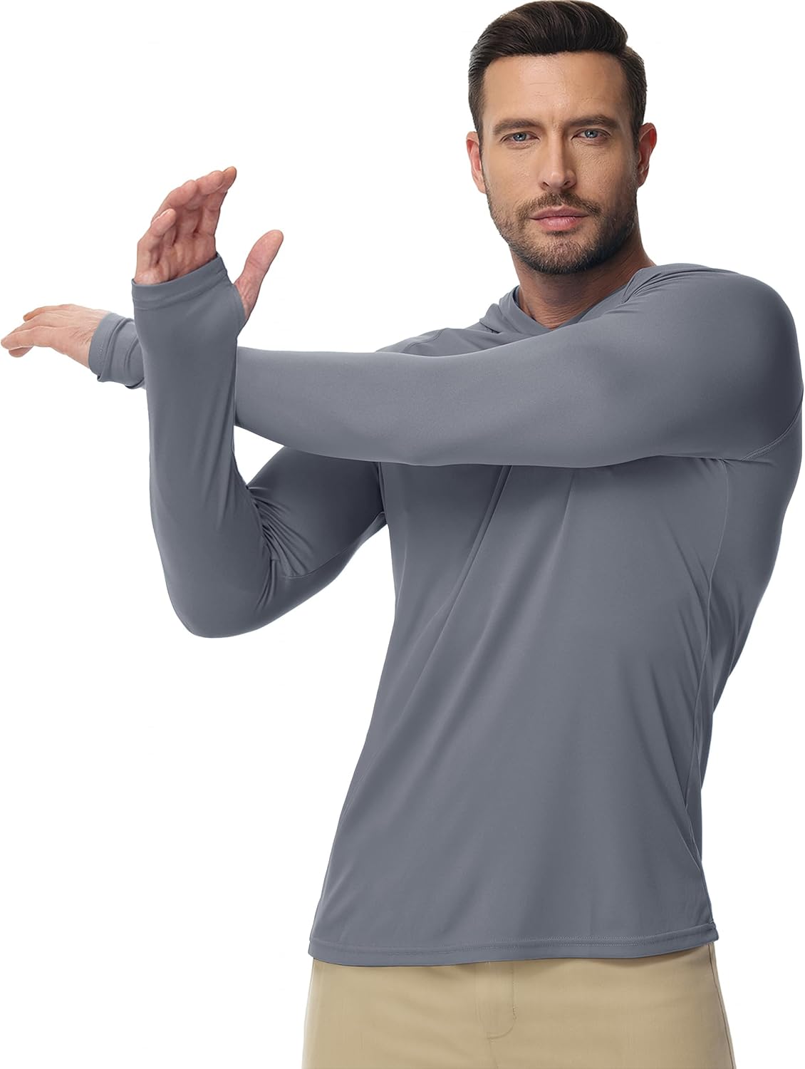 Boladeci Men's UPF 50+ Sun Protection Long Sleeve Hoodie Shirt