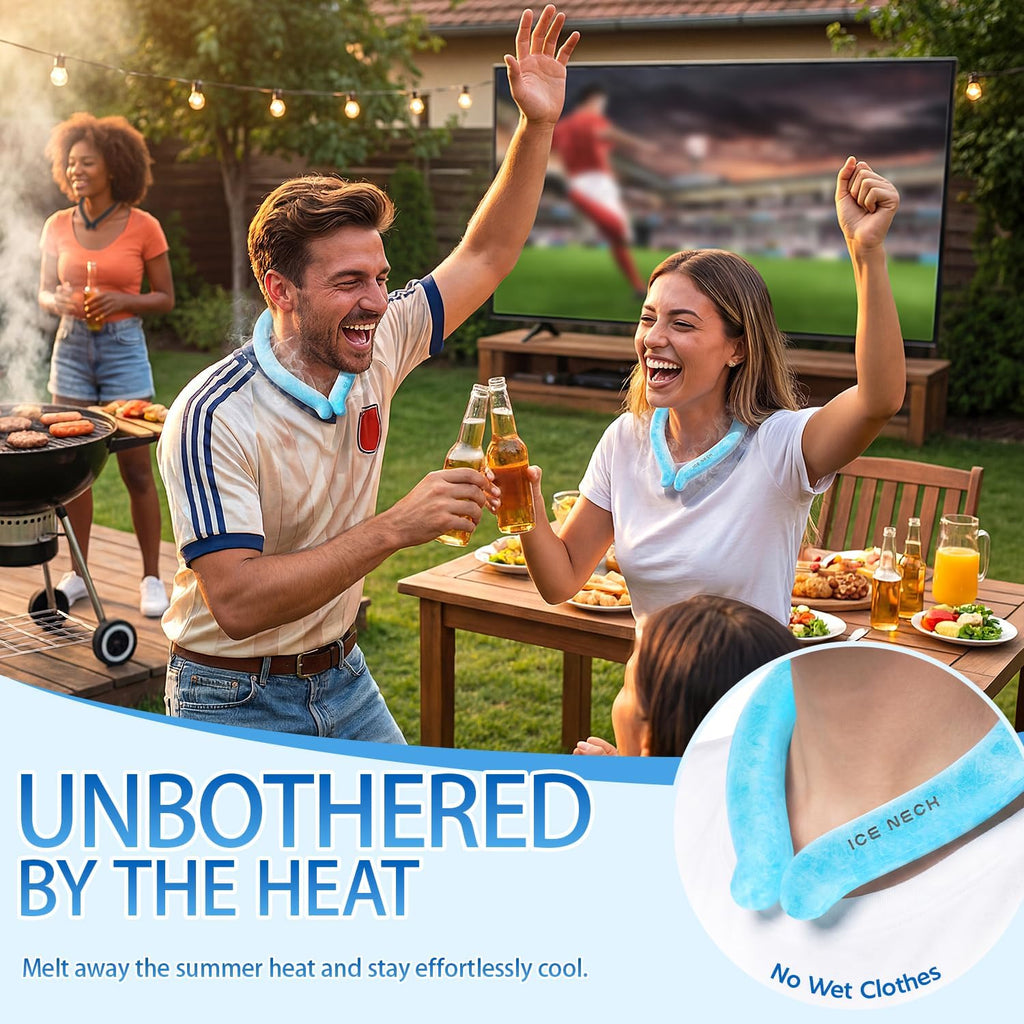 TXZ Wearable Ice Cooling Neck Wrap Gel Ring for Summer Heat