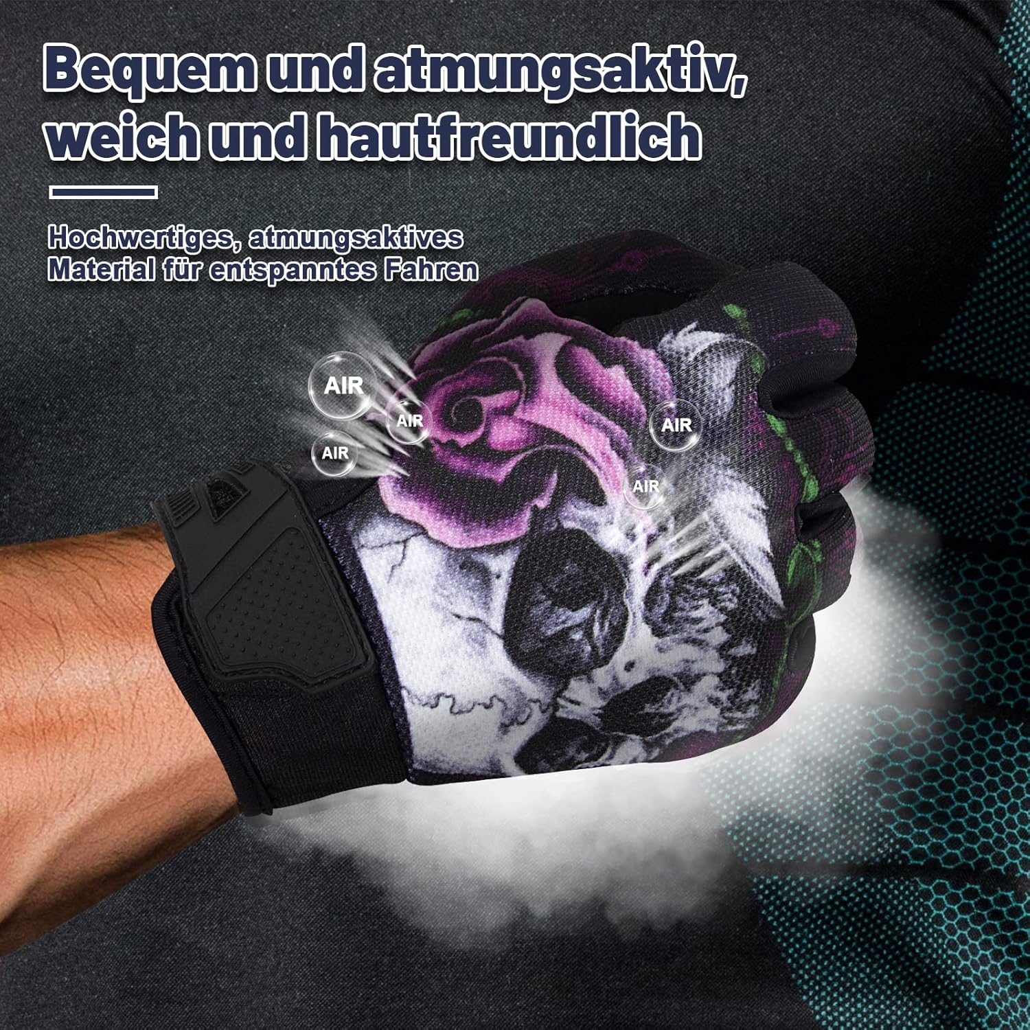 RIGWARL Lightweight Motorcycle Riding Gloves Touchscreen Skeleton Non-Slip