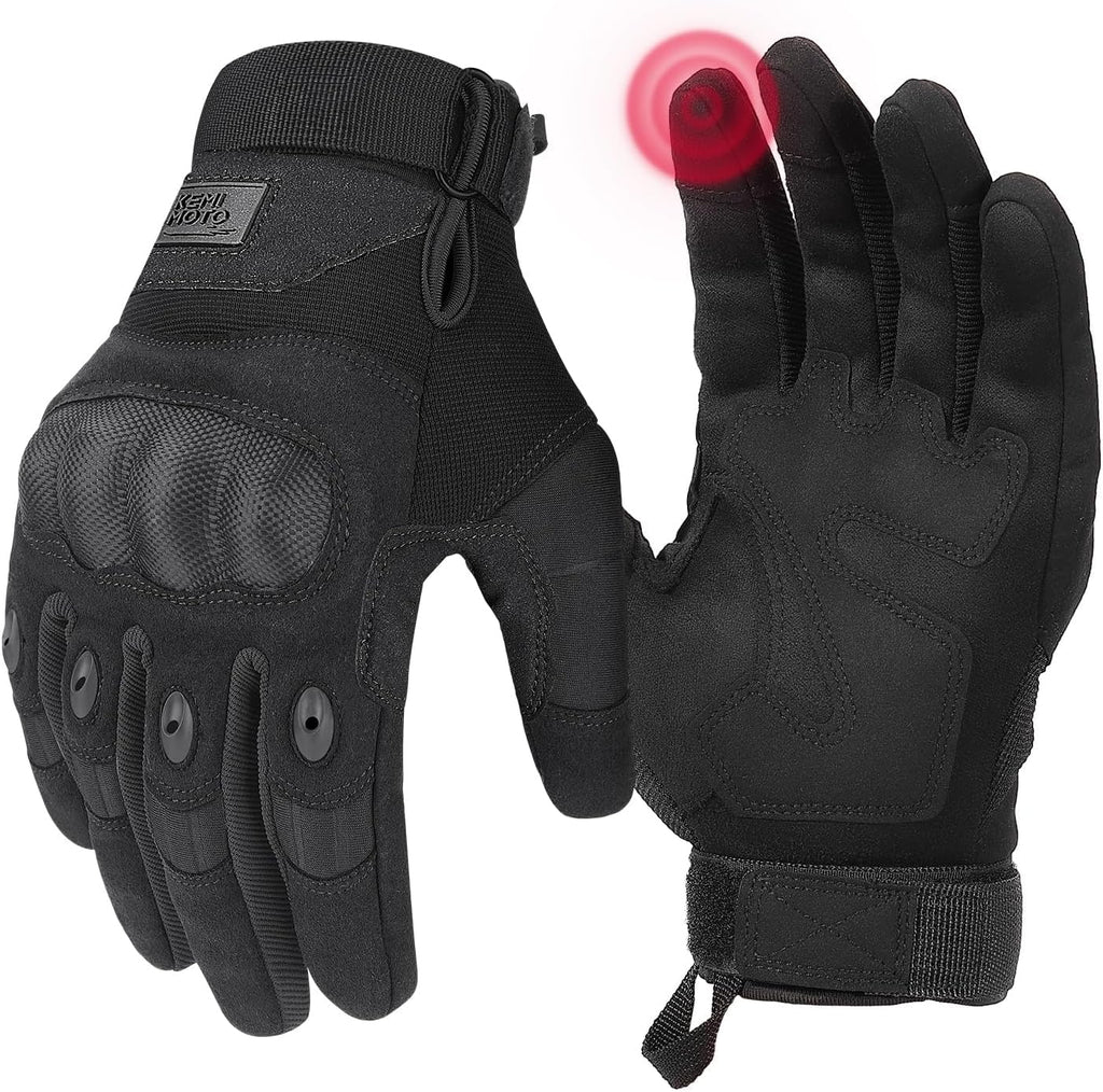 KEMIMOTO Tactical Motorcycle Gloves with Hard Shell Palm Padding