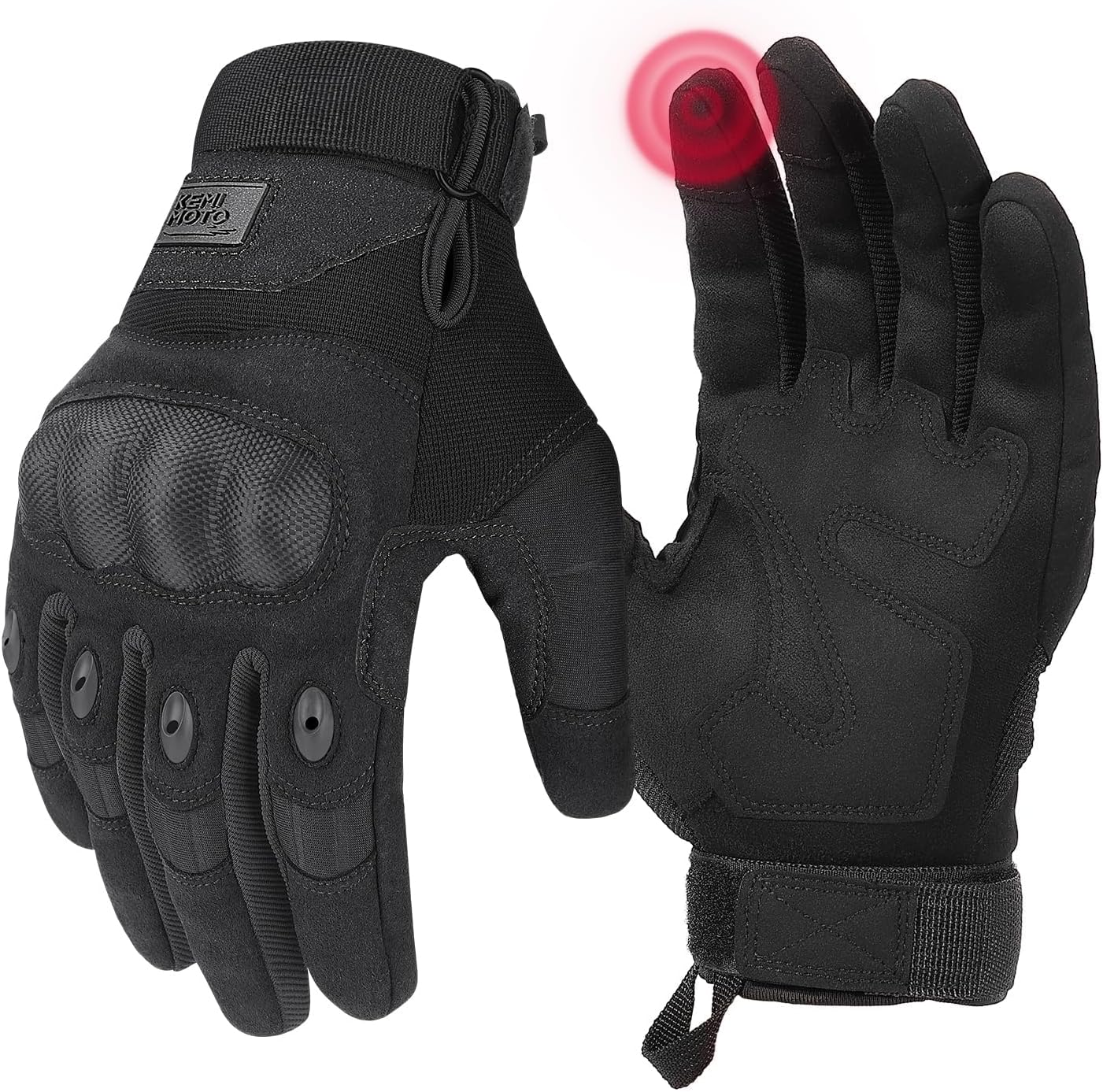 KEMIMOTO Tactical Motorcycle Gloves with Hard Shell Palm Padding