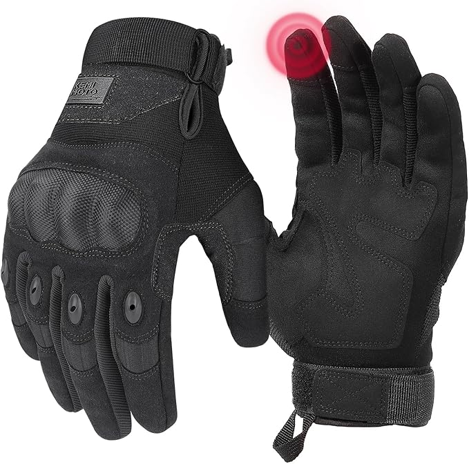 KEMIMOTO Tactical Motorcycle Gloves with Hard Shell Palm Padding