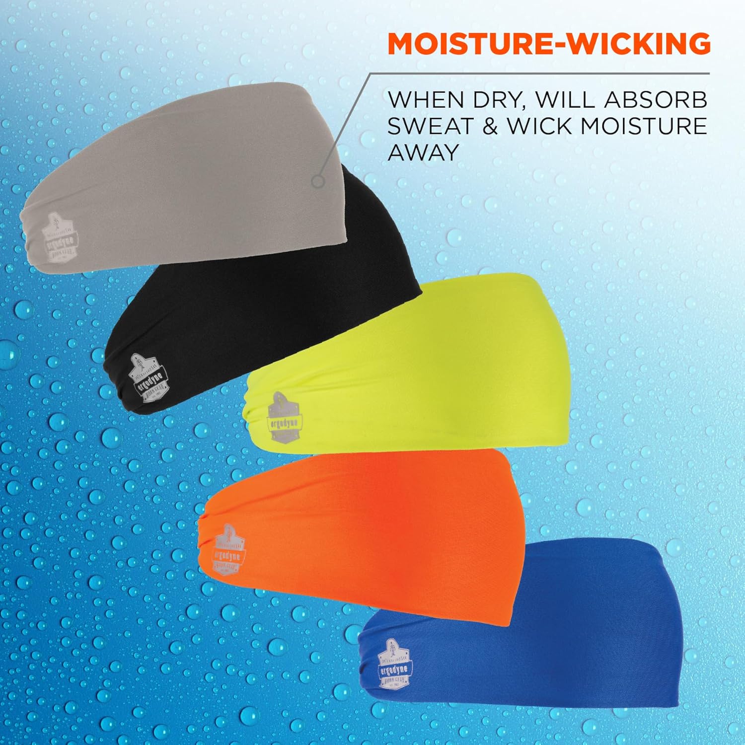 Ergodyne Chill-Its 6634 Cooling Headband Moisture-Wicking Performance Knit