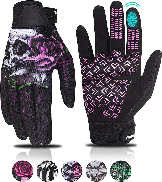 RIGWARL Lightweight Motorcycle Riding Gloves Touchscreen Skeleton Non-Slip
