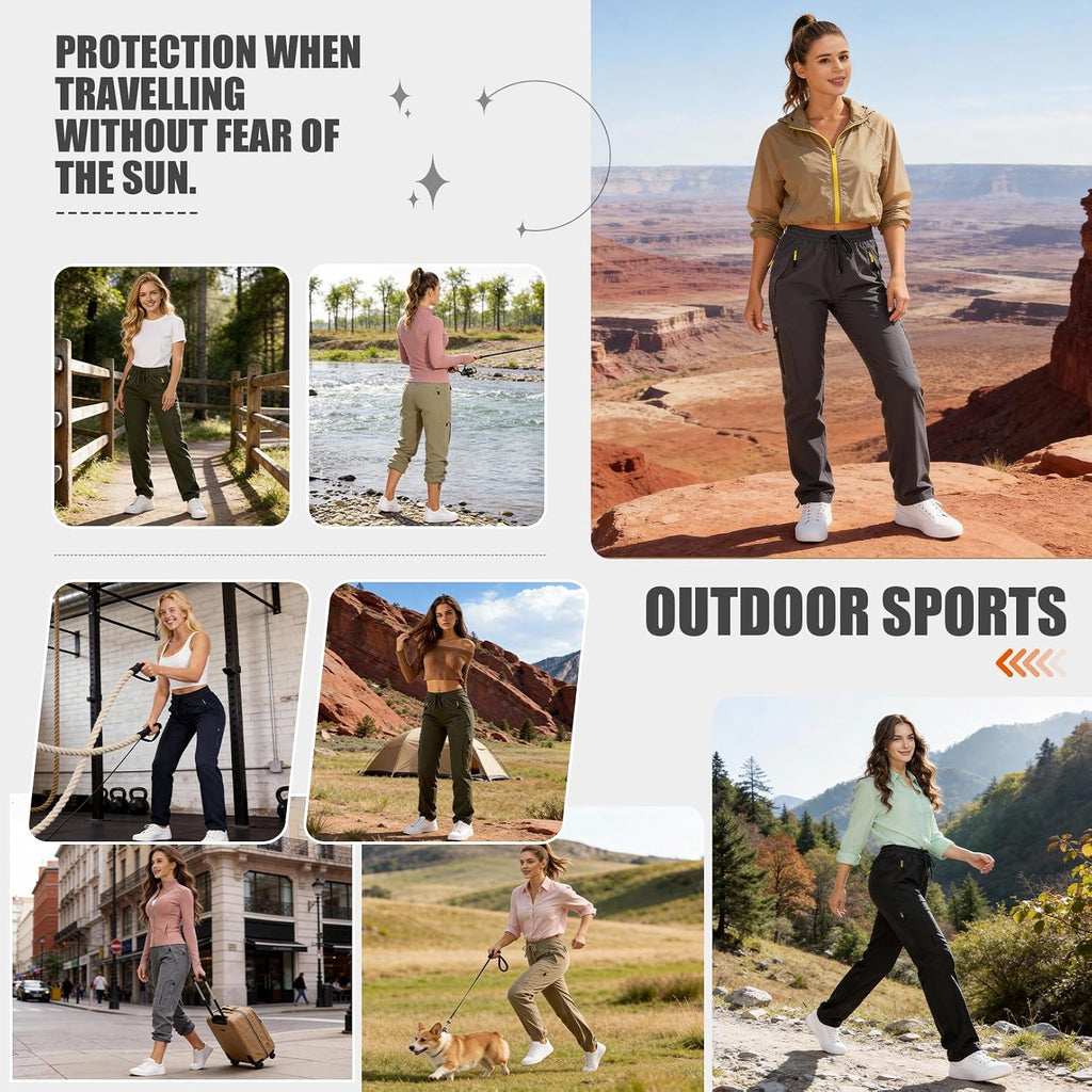 Toomett Women's Quick Dry Lightweight Cargo Hiking Safari Pants