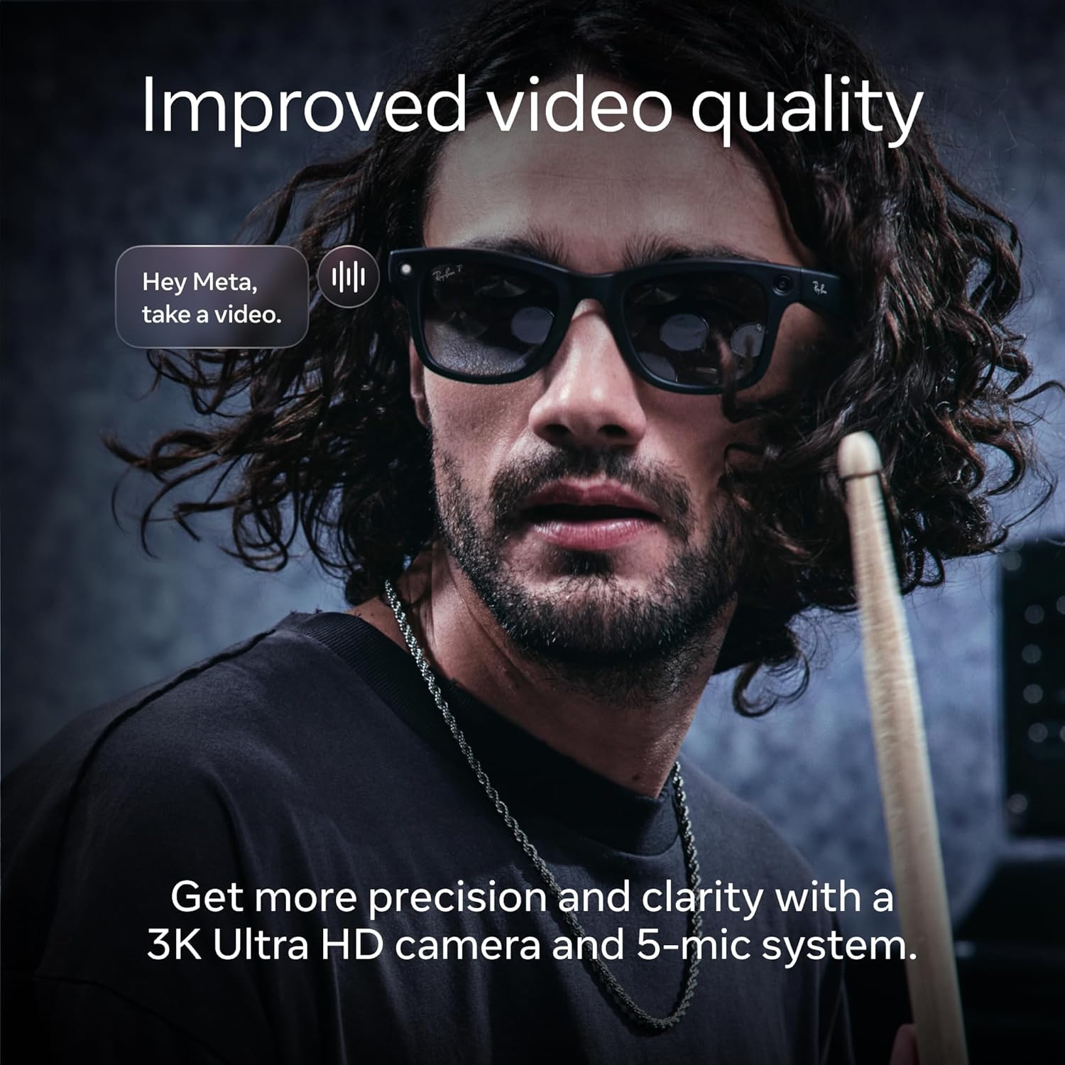 Meta Ray-Ban Wayfarer Gen 2 Smart AI Glasses 12MP Camera