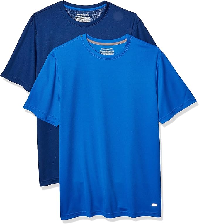 Amazon Essentials Men's Moisture Wicking Active Performance Gym T-Shirts 2-Pack