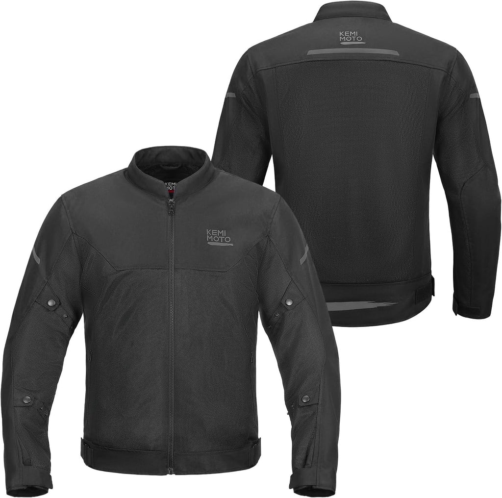 KEMIMOTO Motorcycle Mesh Jacket Men's Breathable With CE Armor