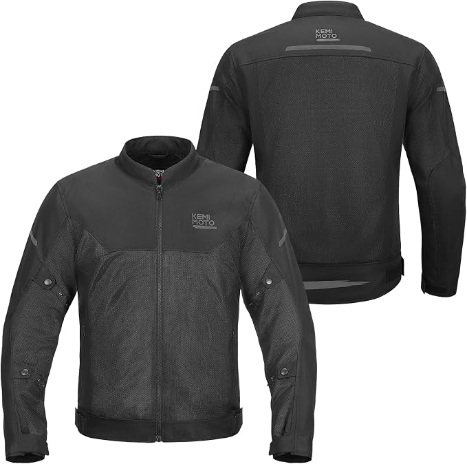 KEMIMOTO Motorcycle Mesh Jacket Men's Breathable With CE Armor
