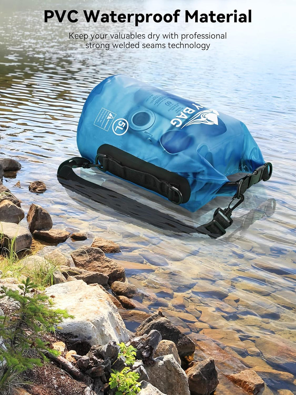 HEETA Waterproof Roll Top Dry Bag 5L-40L for Outdoor Sports