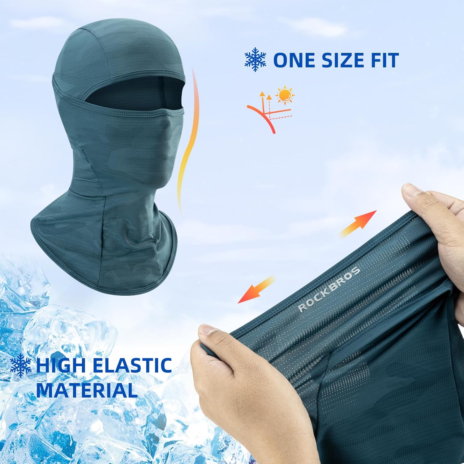 ROCKBROS Cooling Breathable Balaclava Face Mask UV Protection