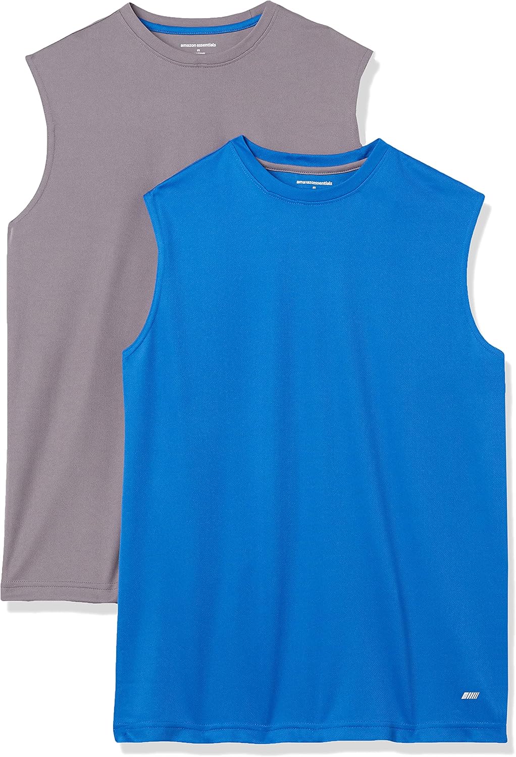 Amazon Essentials Men's Gym Tank Tops Moisture-Wicking Breathable 2 Pack