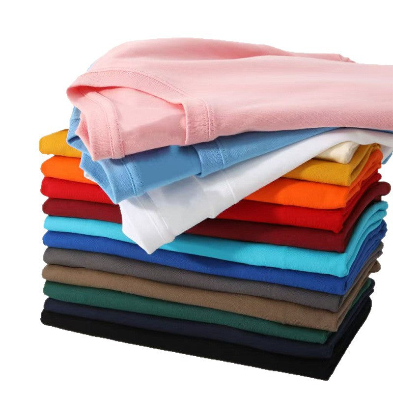 Yiling Cotton T-Shirt Custom Logo Imprint Round Collar Workwear