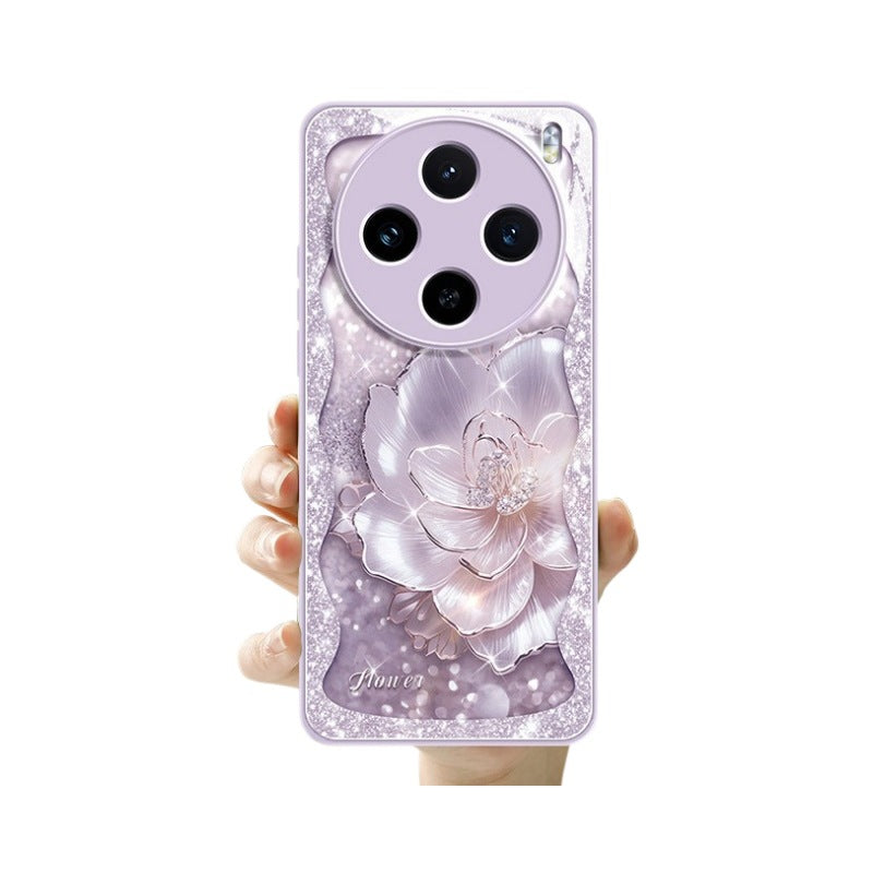 Orangeshine Protective Liquid Glass Phone Case with Lanyard for Vivo