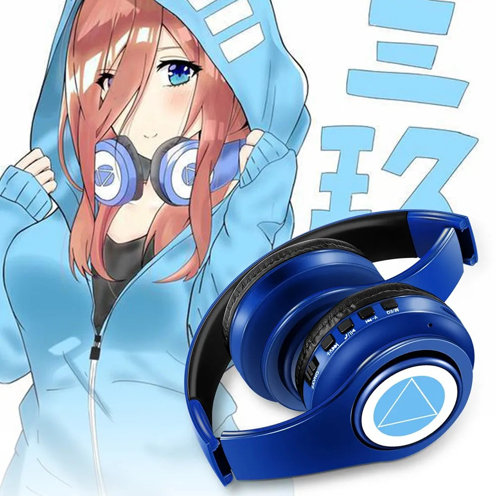 Anime Cosplay Bluetooth Wireless Stereo Headphones Character Themed