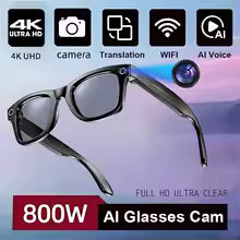 Smart Camera Translation Glasses Rectangle 800W Bluetooth 5.3 Waterproof