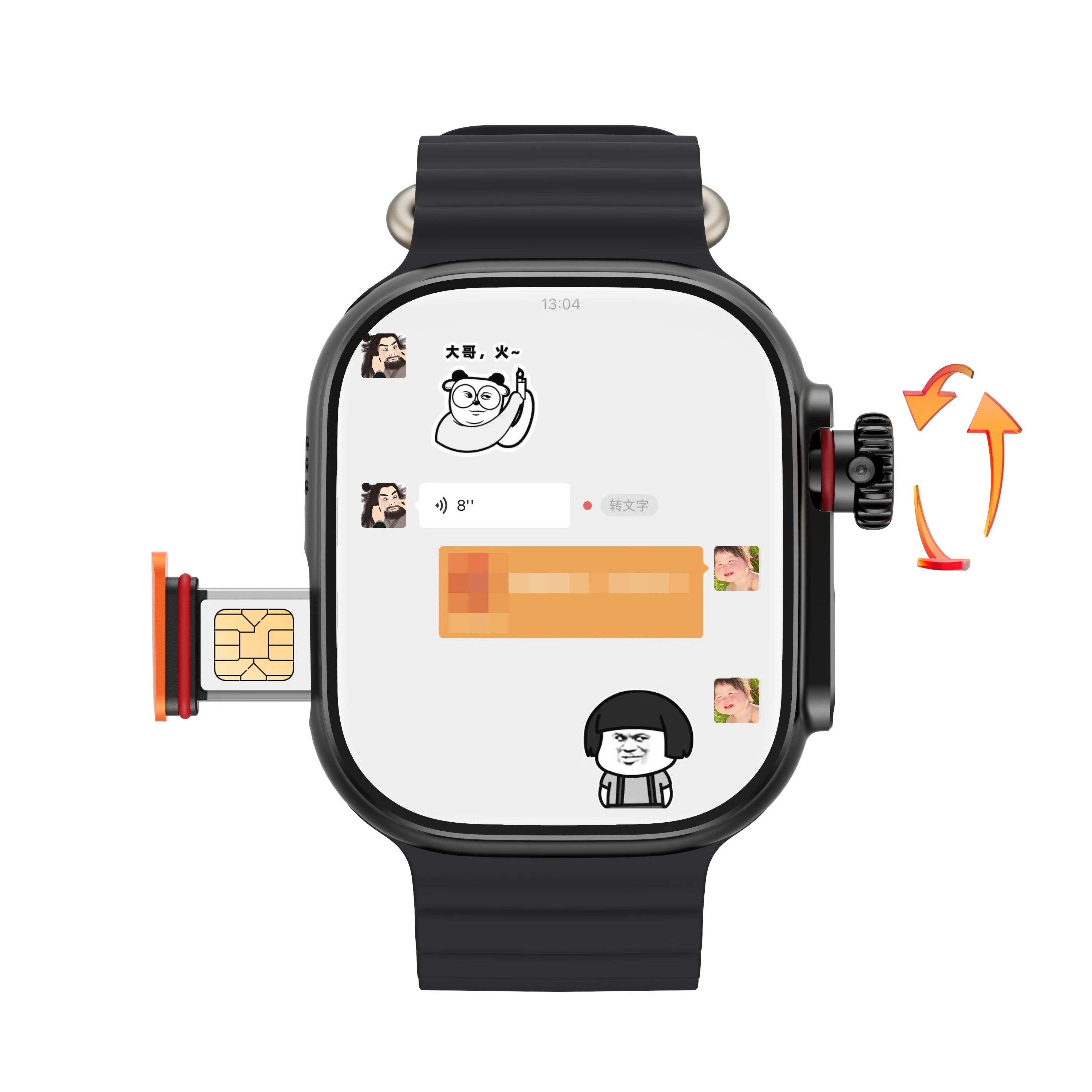 CDS9 Ultra Android 9.0 4G Smartwatch with Rotary Camera
