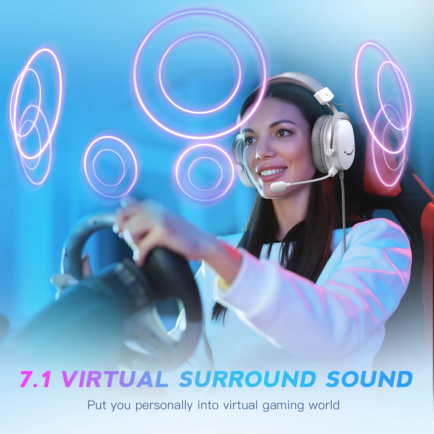FIFINE Ampligame H9W Gaming Headset 7.1 Surround Sound