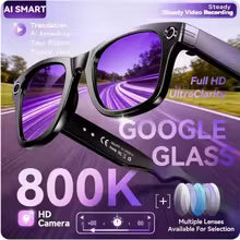 Smart Camera Translation Glasses Rectangle 800W Bluetooth 5.3 Waterproof