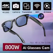 Smart Camera Translation Glasses Rectangle 800W Bluetooth 5.3 Waterproof