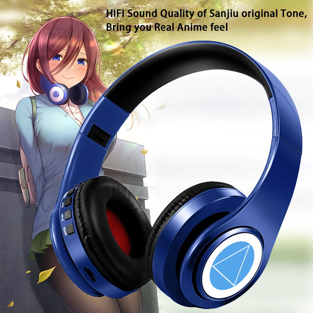 Anime Cosplay Bluetooth Wireless Stereo Headphones Character Themed